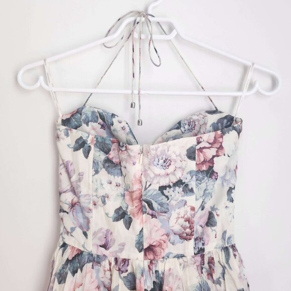 Seen on Anne Hathaway! Zimmermann Romantic Jasper Tie Halter Dress Size 0 b106 - Picture 9 of 14